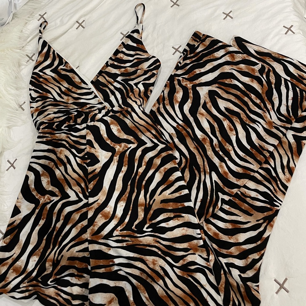 Animal print jumpsuit